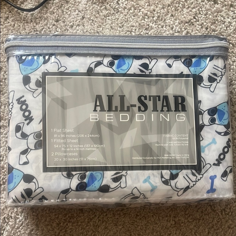 Bedding Set - Blue and White